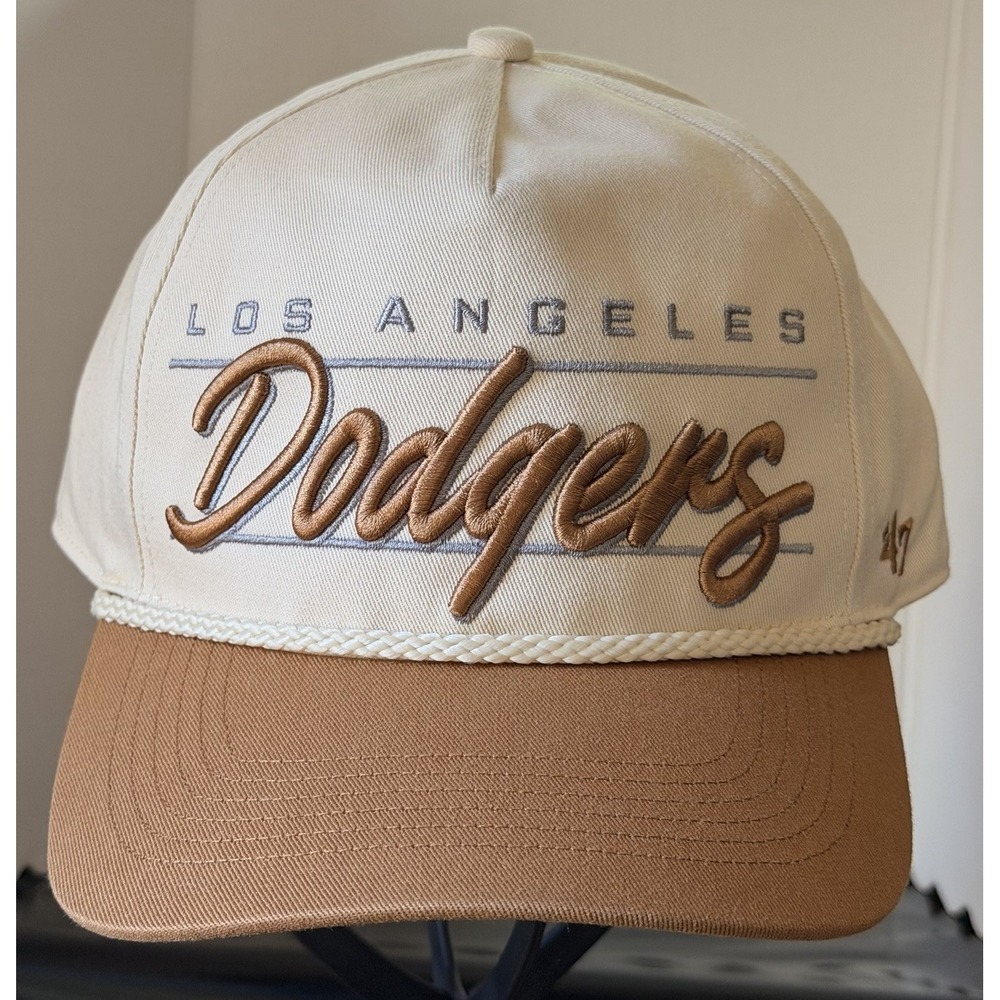 New Sample Los Angeles Dodgers '47 Brand Hitch Downburst Snapback Rope Hat